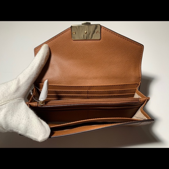 MICHAEL KORS KINSLEY WALLET MARIGOLD LEATHER - Picture 5 of 5